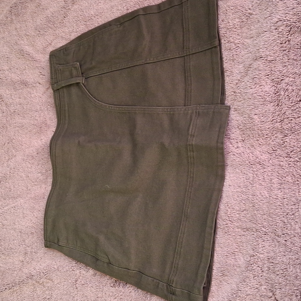 Olive Green Women's Skirt - Picture 5 of 8